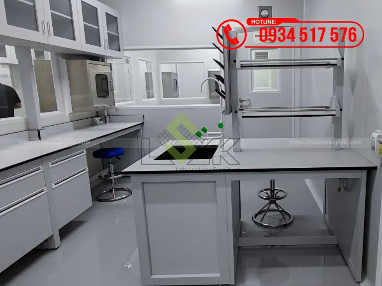 Thi công nội thất phòng sạch phòng lab R&D vải kháng khuẩn Công ty TNHH DNS Global