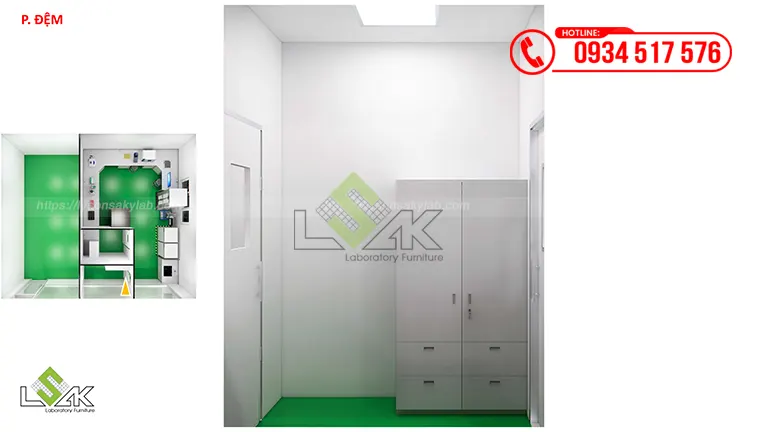 Thiết kế phòng lab QC Công ty TNHH Hisheng Luggage And Garment Accessory