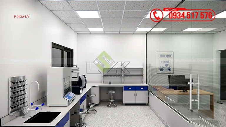 Thiết kế phòng lab QC Nhà máy chế biến sữa Công ty Cổ phần Sữa Thông Thuận