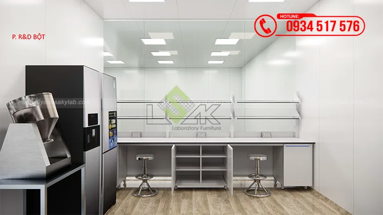 Thiết kế phòng lab R&D bột Công ty Cổ Phần Sữa VitaDairy Việt Nam