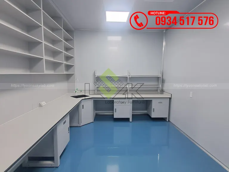 Thi công nội thất phòng lab mỹ phẩm Công ty TNHH SX TM DV XNK SC White