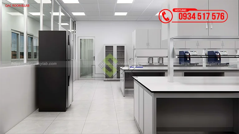 Thiết kế phòng lab QA, QC Nhà máy sữa Công ty Cổ phần Sữa Đà Lạt (Dalatmilk) giai đoạn 2