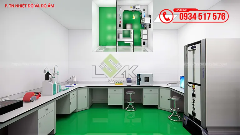 Thiết kế phòng lab QC Công ty TNHH Hisheng Luggage And Garment Accessory