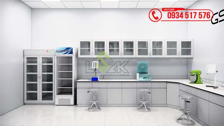 Thiết kế phòng lab mỹ phẩm Công ty TNHH Sản Xuất Thương Mại GSH