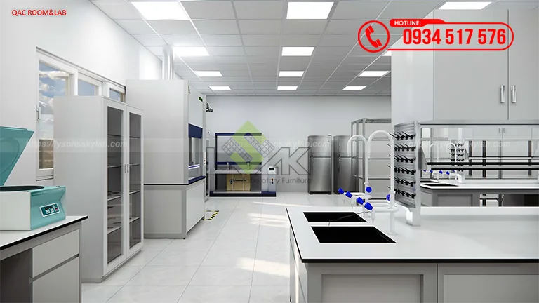 Thiết kế phòng lab QA, QC Nhà máy sữa Công ty Cổ phần Sữa Đà Lạt (Dalatmilk) giai đoạn 2