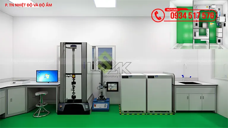 Thiết kế phòng lab QC Công ty TNHH Hisheng Luggage And Garment Accessory