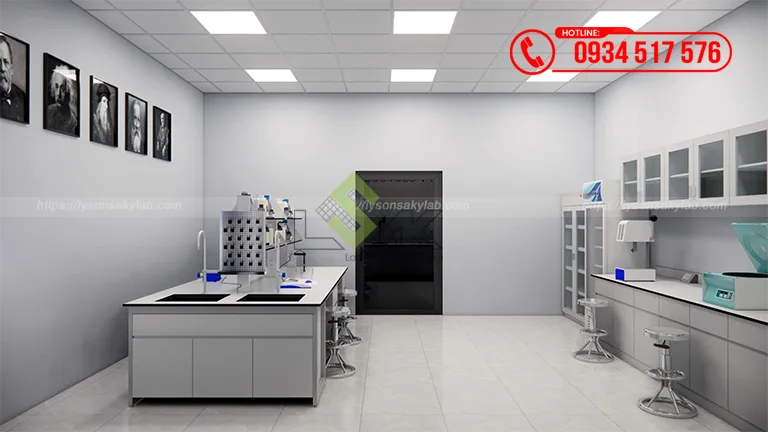Thiết kế phòng lab mỹ phẩm Công ty TNHH Sản Xuất Thương Mại GSH