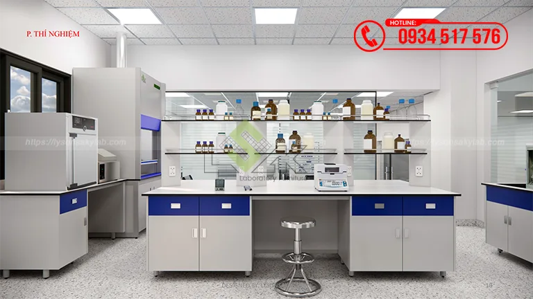 Thiết kế phòng lab QC Nhà máy chế biến sữa Công ty Cổ phần Sữa Thông Thuận