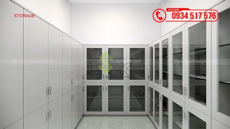 Tủ lưu mẫu thiết kế phòng lab Nhà máy sữa và Đồ uống giải khát từ sữa DenEast (Giai đoạn 2) Trung tâm khơi nguồn sáng tạo Bloom