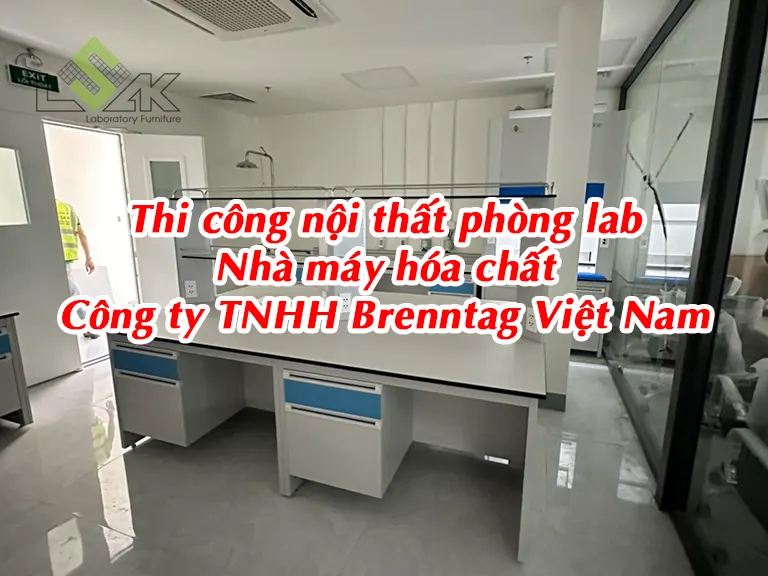 Thi công nội thất phòng lab Nhà máy hóa chất Công ty TNHH Brenntag Việt Nam