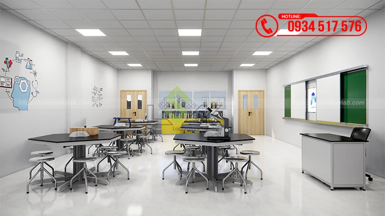 Thiết kế phòng thực hành thí nghiệm khoa học môn Lý - Hóa - Sinh - Công nghệ Trường liên cấp B.School