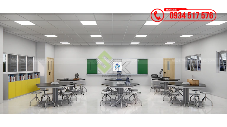 Thiết kế phòng thực hành thí nghiệm khoa học môn Lý - Hóa - Sinh - Công nghệ Trường liên cấp B.School