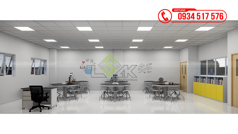 Thiết kế phòng thực hành thí nghiệm khoa học môn Lý - Hóa - Sinh - Công nghệ Trường liên cấp B.School