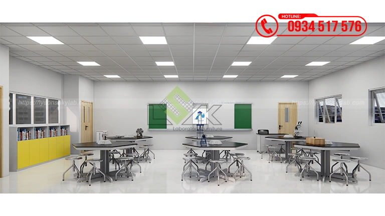 Thiết kế phòng thực hành thí nghiệm khoa học môn Lý - Hóa - Sinh - Công nghệ Trường liên cấp B.School
