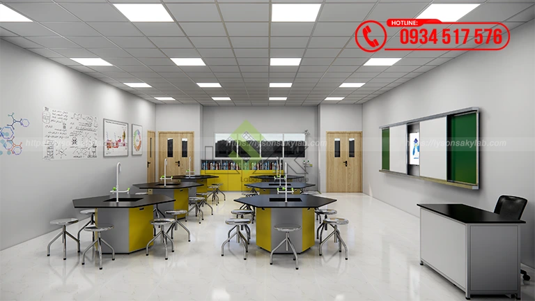 Thiết kế phòng thực hành thí nghiệm khoa học môn Lý - Hóa - Sinh - Công nghệ Trường liên cấp B.School