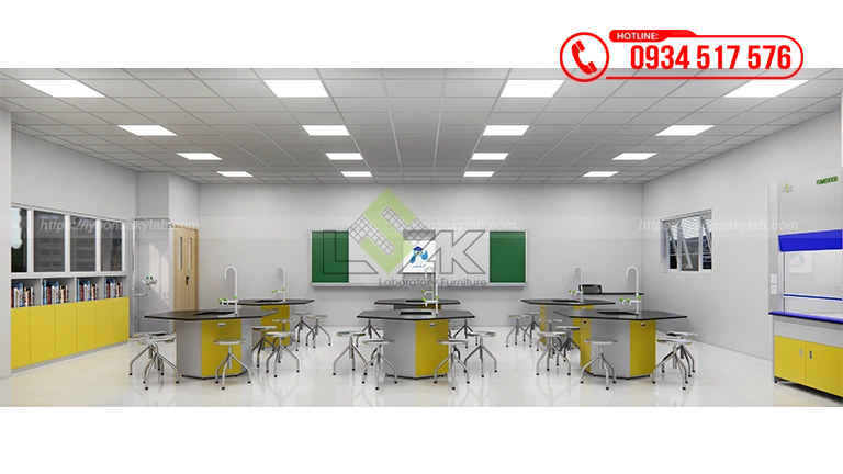Thiết kế phòng thực hành thí nghiệm khoa học môn Lý - Hóa - Sinh - Công nghệ Trường liên cấp B.School