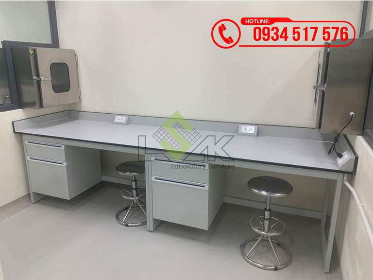 Bàn thí nghiệm áp tường, pass box hộp chuyển nẫu phòng sạch