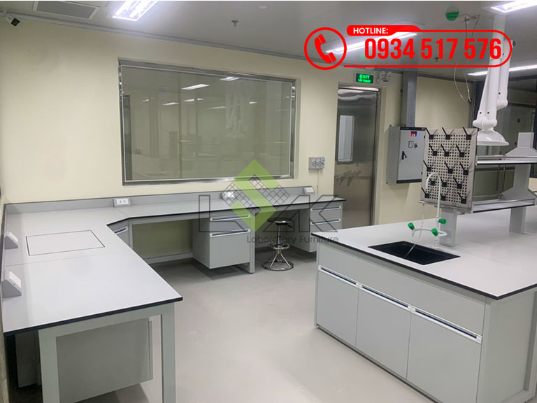 Bàn ghế nội thất phòng lab hóa lý nhà máy sản xuất sữa