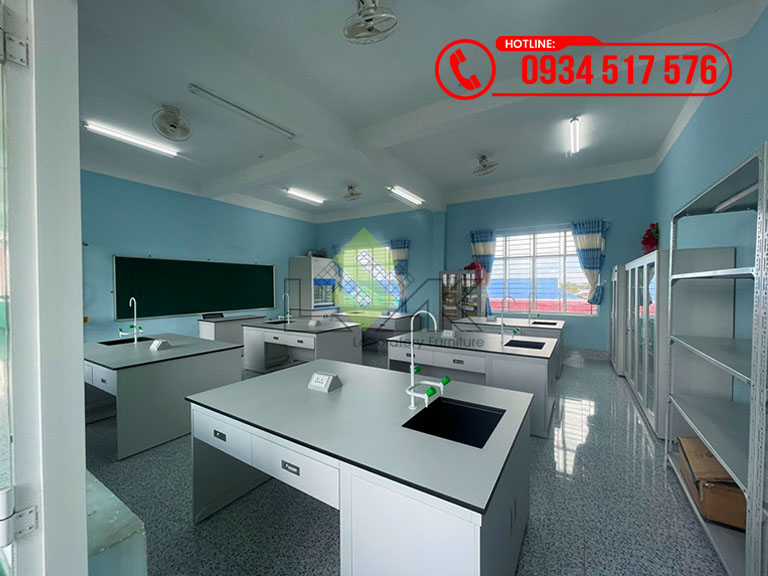 Thi công nội thất phòng lab Trường THPT Nguyễn Trung Trực