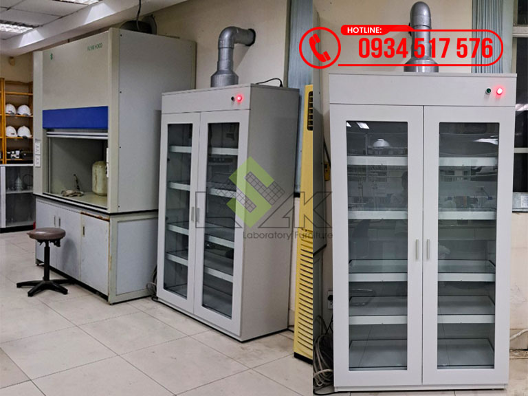 Thi công nội thất phòng lab dầu nhớt công nghiệp Công ty TNHH Buhmwoo Vina