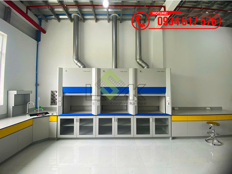 Thi công nội thất phòng lab nhà máy sản xuất bột màu huỳnh quang Công ty TNHH Công Nghệ Vicome (Việt Nam)